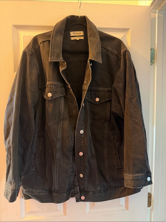Madewell Jackets & Blazers - Madewell Washed Black Oversized Trucker Jacket